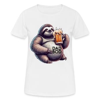 Dad Bod Bierbauch Bier Faultier Geschenk - Frauen T-Shirt atmungsaktiv - Weiß - Vorne - AI Model Female 172 dark (172cm)