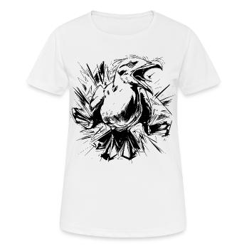 Mouette esquissée - T-shirt respirant Femme - blanc - Devant - AI Model Female 172 dark (172cm)