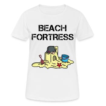 Forteresse de la plage - T-shirt respirant Femme - blanc - Devant - AI Model Female 172 dark (172cm)