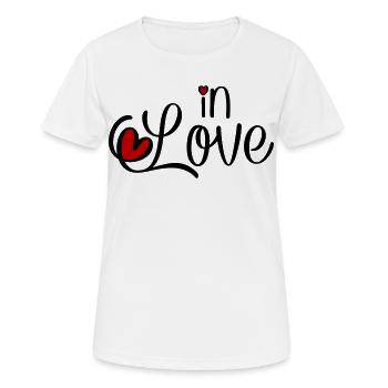 Verliebt - Frauen T-Shirt atmungsaktiv - Weiß - Vorne - AI Model Female 172 dark (172cm)