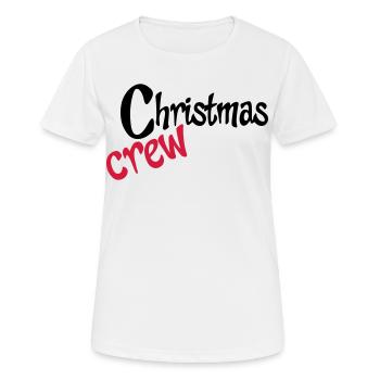 Teamwork zu Weihnachten - Frauen T-Shirt atmungsaktiv - Weiß - Vorne - AI Model Female 172 dark (172cm)