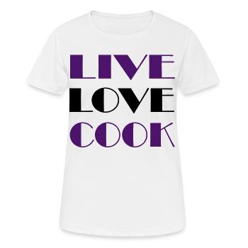 Passion pour la cuisine - T-shirt respirant Femme - blanc - Devant - AI Model Female 172 dark (172cm)