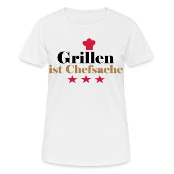 Barbecuing is a matter for the - Women's Breathable T-Shirt - white - Front - AI Model Female 172 dark (172cm)