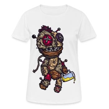 Poupée vaudou - T-shirt respirant Femme - blanc - Devant - AI Model Female 172 dark (172cm)