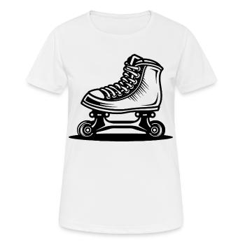 Roller Skates Zeichnung - Frauen T-Shirt atmungsaktiv - Weiß - Vorne - AI Model Female 172 dark (172cm)