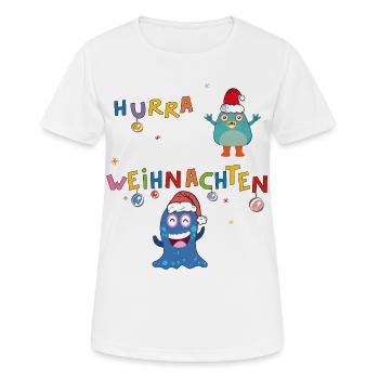 Hourra Noël - T-shirt respirant Femme - blanc - Devant - AI Model Female 172 dark (172cm)