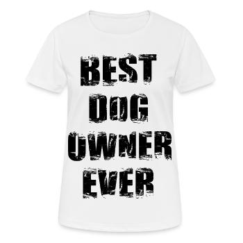 Bester Hundehalter aller Zeiten - Frauen T-Shirt atmungsaktiv - Weiß - Vorne - AI Model Female 172 dark (172cm)