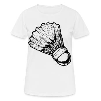 Federball - Frauen T-Shirt atmungsaktiv - Weiß - Vorne - AI Model Female 172 dark (172cm)