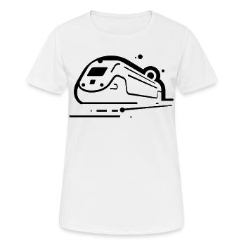 Train Style BD - T-shirt respirant Femme - blanc - Devant - AI Model Female 172 dark (172cm)