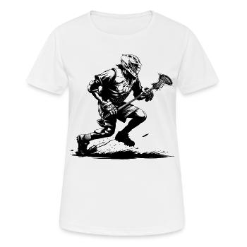 Lacrosse player - Women's Breathable T-Shirt - white - Front - AI Model Female 172 dark (172cm)
