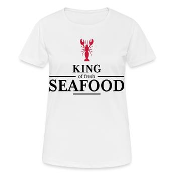 king of Seafood - Frauen T-Shirt atmungsaktiv - Weiß - Vorne - AI Model Female 172 dark (172cm)
