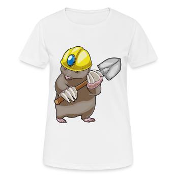 Mineur de taupe Exploitation minière à la pelle - T-shirt respirant Femme - blanc - Devant - AI Model Female 172 dark (172cm)