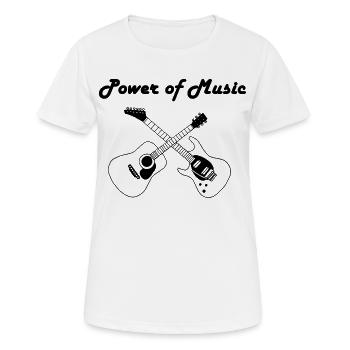 The Power of Black Music - Women's Breathable T-Shirt - white - Front - AI Model Female 172 dark (172cm)