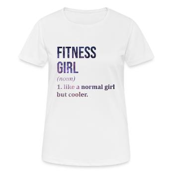Fitness Fitness Fitness - Frauen T-Shirt atmungsaktiv - Weiß - Vorne - AI Model Female 172 dark (172cm)