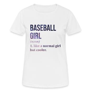 Baseball Baseball Baseball - Frauen T-Shirt atmungsaktiv - Weiß - Vorne - AI Model Female 172 dark (172cm)