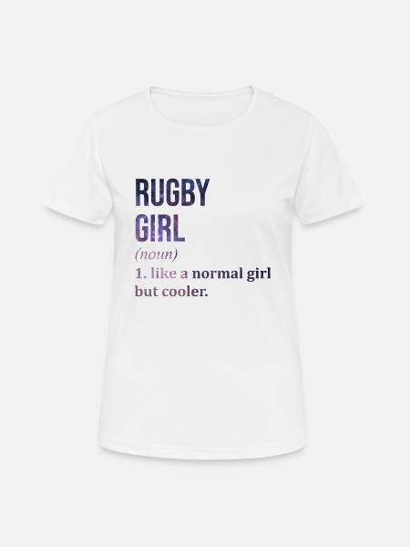 Rugby Rugby Rugby - Frauen T-Shirt atmungsaktiv - Weiß