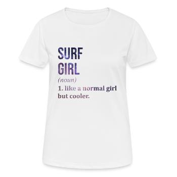 Surfen, surfen, surfen, surfen - Frauen T-Shirt atmungsaktiv - Weiß - Vorne - AI Model Female 172 dark (172cm)