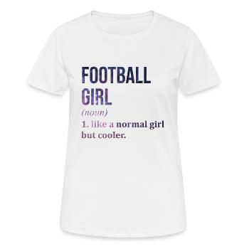 Football Football Football - Women's Breathable T-Shirt - white - Front - AI Model Female 172 dark (172cm)