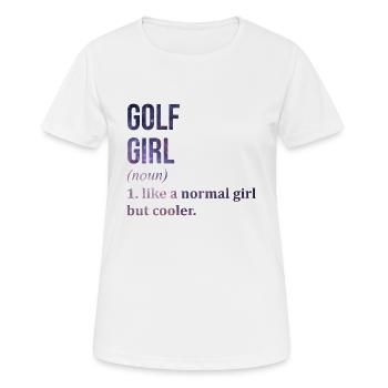Golf Golf Golf - Women's Breathable T-Shirt - white - Front - AI Model Female 172 dark (172cm)
