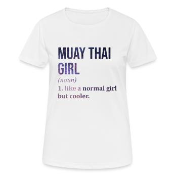 Muay Thai Muay Thai Muay Thai - Frauen T-Shirt atmungsaktiv - Weiß - Vorne - AI Model Female 172 dark (172cm)