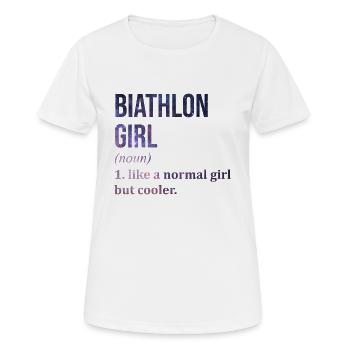 Biathlon Biathlon Biathlon - T-shirt respirant Femme - blanc - Devant - AI Model Female 172 dark (172cm)