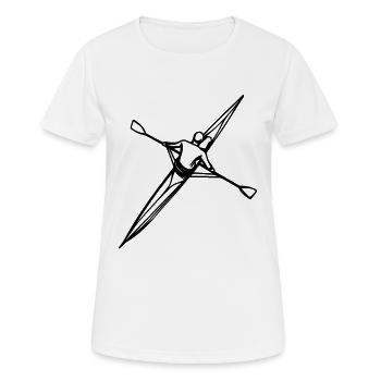 Rameur - T-shirt respirant Femme - blanc - Devant - AI Model Female 172 dark (172cm)