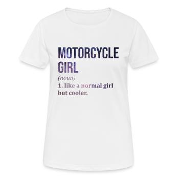 Motorrad Motorrad Motorrad Motorrad - Frauen T-Shirt atmungsaktiv - Weiß - Vorne - AI Model Female 172 dark (172cm)