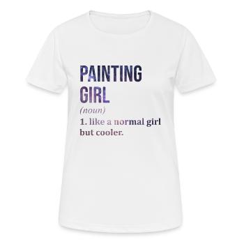 Maler - Frauen T-Shirt atmungsaktiv - Weiß - Vorne - AI Model Female 172 dark (172cm)