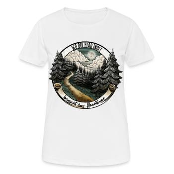 Le chemin détermine l’aventure – Natur Design - T-shirt respirant Femme - blanc - Devant - AI Model Female 172 dark (172cm)