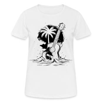 Ukulélé - T-shirt respirant Femme - blanc - Devant - AI Model Female 172 dark (172cm)