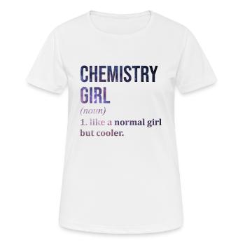 Chemie - Frauen T-Shirt atmungsaktiv - Weiß - Vorne - AI Model Female 172 dark (172cm)