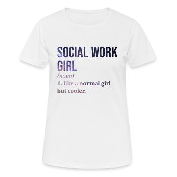 Social Work Social Work Social Work - Women's Breathable T-Shirt - white - Front - AI Model Female 172 dark (172cm)