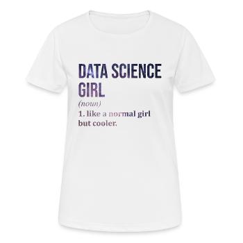 Science des données Science des données Science des données Science des données - T-shirt respirant Femme - blanc - Devant - AI Model Female 172 dark (172cm)