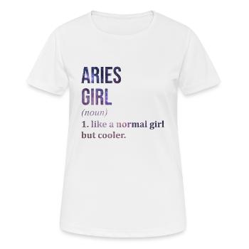 Widder - Frauen T-Shirt atmungsaktiv - Weiß - Vorne - AI Model Female 172 dark (172cm)
