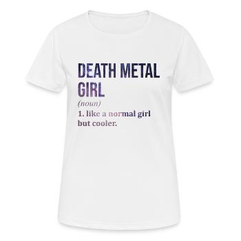 Death Metal Death Metal Death Metal - Women's Breathable T-Shirt - white - Front - AI Model Female 172 dark (172cm)