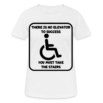 Pas d’ascenseur vers le succès, vous pouvez faire de l’escalade # - T-shirt respirant Femme - blanc - Devant - AI Model Female 172 dark (172cm)