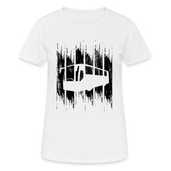 Croquis de bus - T-shirt respirant Femme - blanc - Devant - AI Model Female 172 dark (172cm)