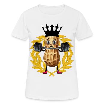 Poids Peanut Boby Pictures GYM Haltères Entraînement - T-shirt respirant Femme - blanc - Devant - AI Model Female 172 dark (172cm)
