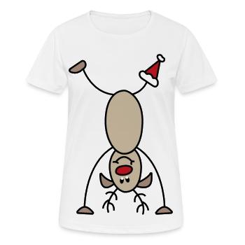 Funny Christmas - Women's Breathable T-Shirt - white - Front - AI Model Female 172 dark (172cm)