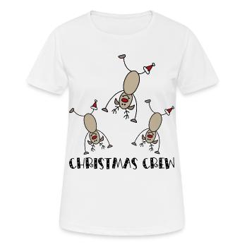 Fêter Noël en groupe - T-shirt respirant Femme - blanc - Devant - AI Model Female 172 dark (172cm)