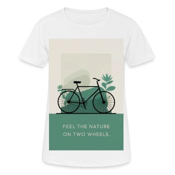 Feel the Nature on Two Wheels - Women's Breathable T-Shirt - white - Front - AI Model Female 172 dark (172cm)