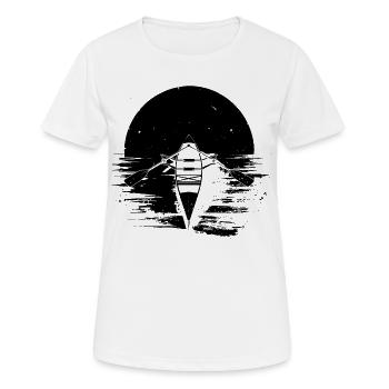 Ruderboot Zeichnung - Frauen T-Shirt atmungsaktiv - Weiß - Vorne - AI Model Female 172 dark (172cm)