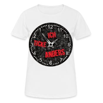 uhr - Frauen T-Shirt atmungsaktiv - Weiß - Vorne - AI Model Female 172 dark (172cm)