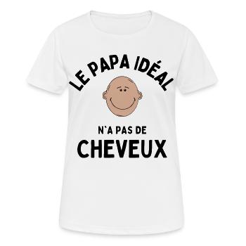 Der ideale Vater hat keine Haare - Frauen T-Shirt atmungsaktiv - Weiß - Vorne - AI Model Female 172 dark (172cm)