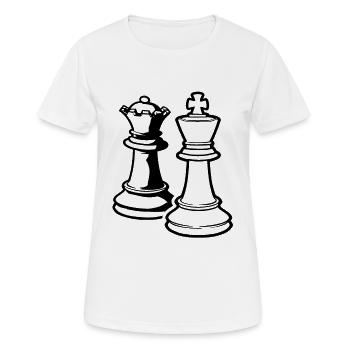 Reine et roi des échecs - T-shirt respirant Femme - blanc - Devant - AI Model Female 172 dark (172cm)