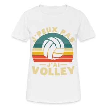 Ich kann nicht Ich habe Volley Humor Geschenk - Frauen T-Shirt atmungsaktiv - Weiß - Vorne - AI Model Female 172 dark (172cm)