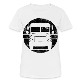 Croquis de bus - T-shirt respirant Femme - blanc - Devant - AI Model Female 172 dark (172cm)