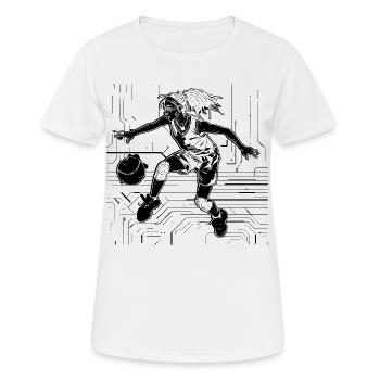 Basketteuse - T-shirt respirant Femme - blanc - Devant - AI Model Female 172 dark (172cm)