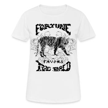 FORTUNE FAVORS THE BOLD - Women's Breathable T-Shirt - white - Front - AI Model Female 172 dark (172cm)