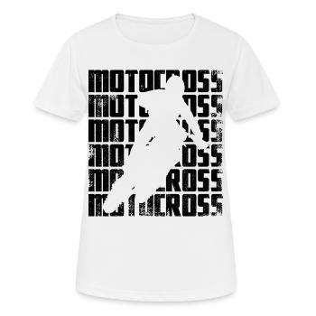 Motocross - T-shirt respirant Femme - blanc - Devant - AI Model Female 172 dark (172cm)
